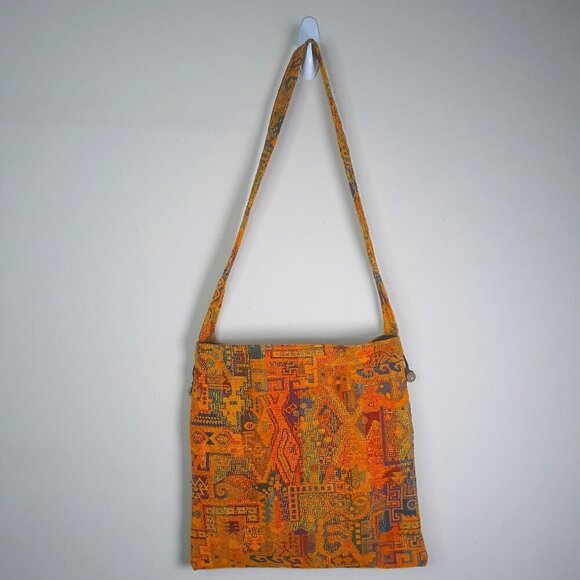 Anter Tassel Tapestry Hand Woven Crossbody Bag Boho Fabric Magic Carpet - Picture 7 of 10